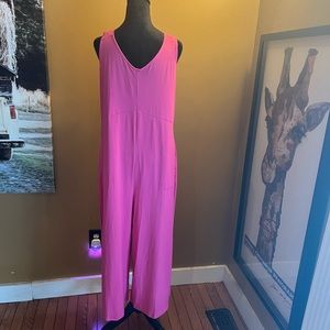 Pink Sleeveless Jumpsuit